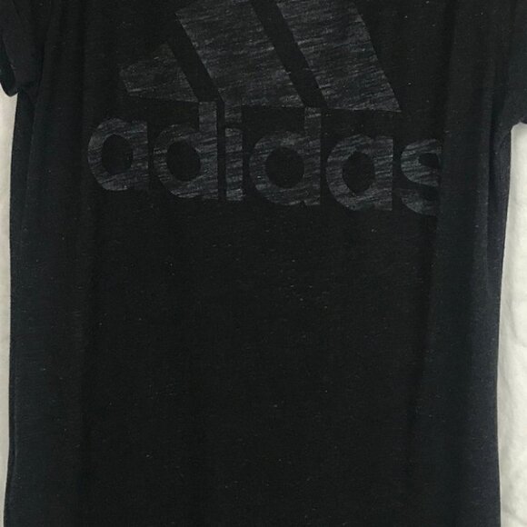 ADIDAS Black Marbled T-Shirt Size L - Picture 4 of 6